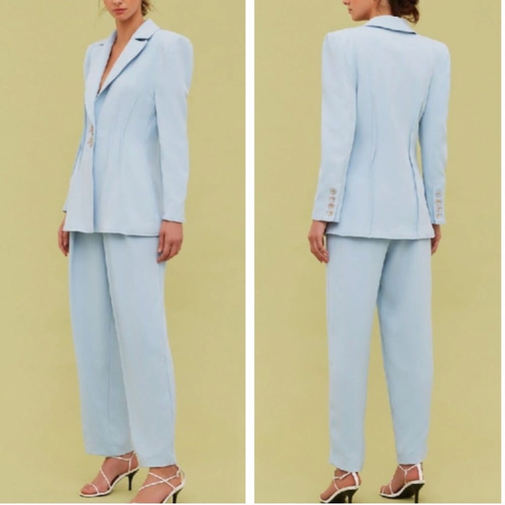 NWT MATCHING SET: C/MEO Collective Light Blue Blazer
